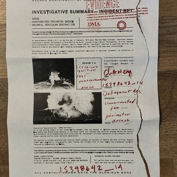 Twenty One Pilots Sacred Municipality Of DEMA DMAorg Letter RARE AUTHENTIC - Picture 4 of 5